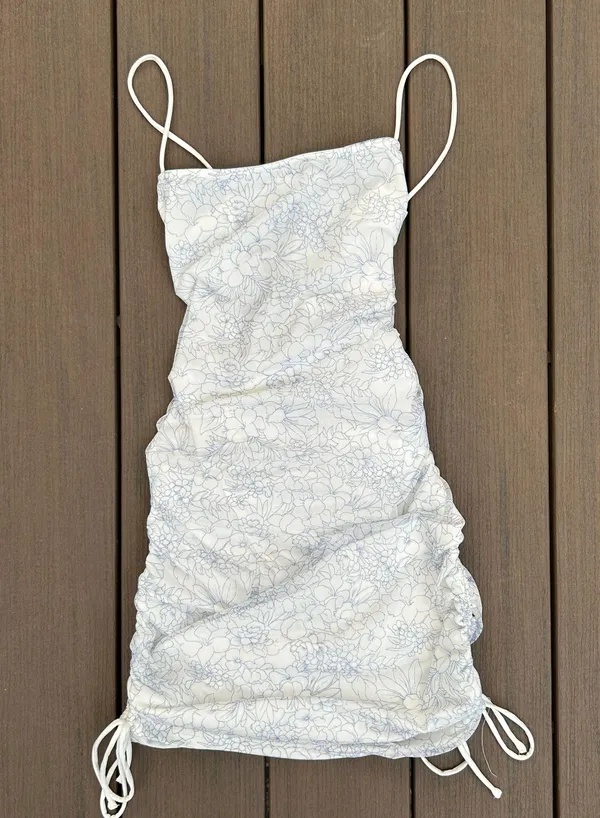 Gliks Boutique White scrunch tight dress - Image 4