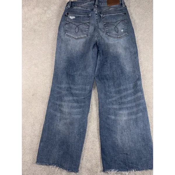 judy blue wide leg crop jeans 3/26 raw hem - Image 5