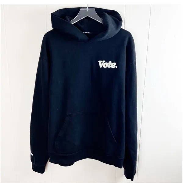 DRAFT Talentless Vote Hoodie Black 100% Cotton Fleece Graphic Pullover XS - Image 2
