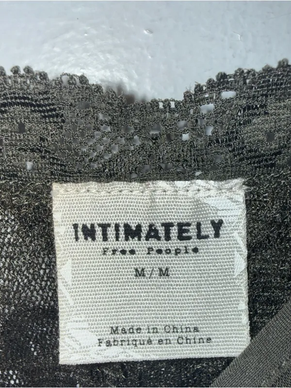 intimately free people Green Sleeveless‎ Lace Open Back Tank Top Medium Rayon - Image 4