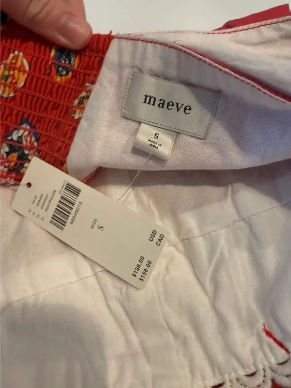 Maeve Anthropologie Red Romper - Image 4