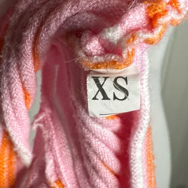 Pink and Orange Halter Top with Tie back XS - Image 5