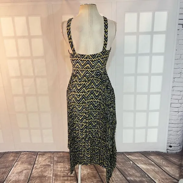 ALC Frank Multicolor Kendall Silk Sleeveless Asymmetrical Lined Sundress Size 8 - Image 8