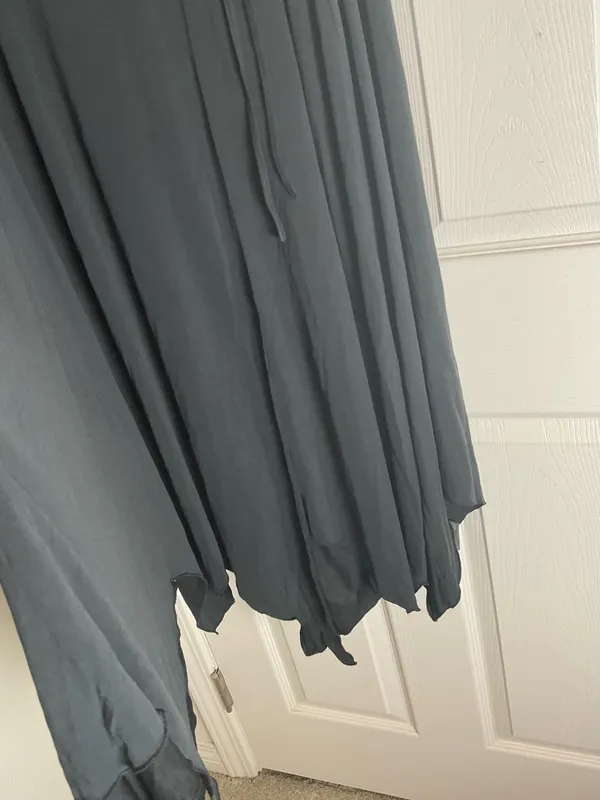 Free People Black Asymmetrical Handkerchief Hem Maxi Skirt Size 14 - Image 4