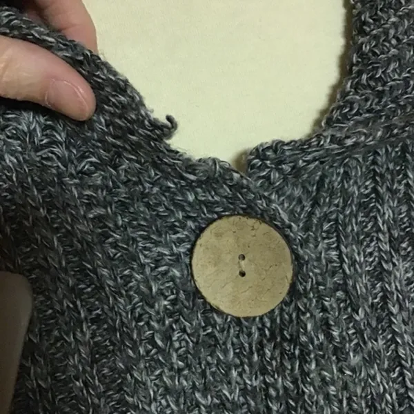 Vtg Gray Y2K hippie boho bell sleeve sweater - Image 11