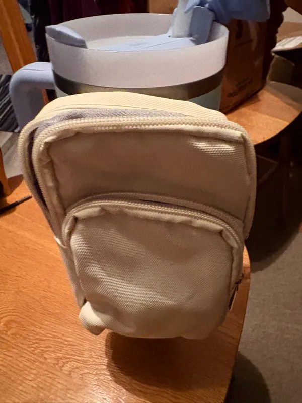 Compact Cream Mini Belt Bag for Women - Image 9