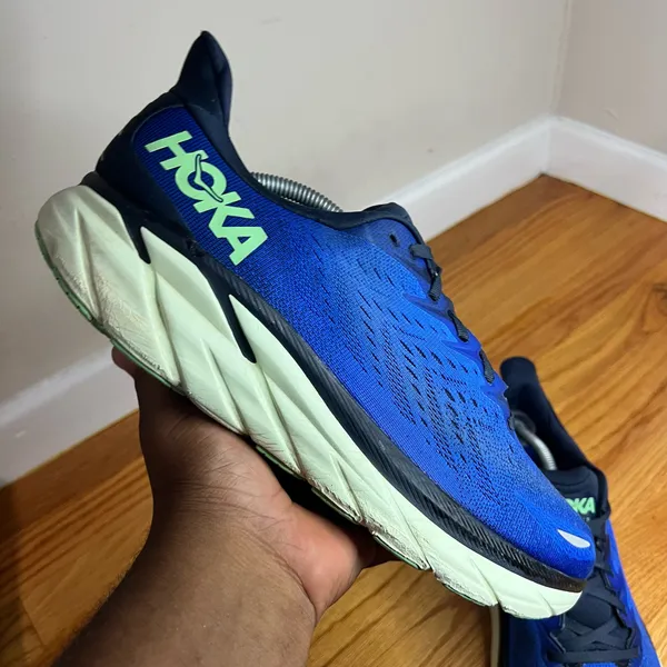 Hoka One One Clifton 8 Blue/Navy 1119393 DBOS Size 12M D NO BOX - Image 14