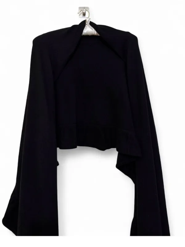 Evelyn Grace Women’s 100% Cashmere Ruffle Shawl Black One Size One Size - Image 7