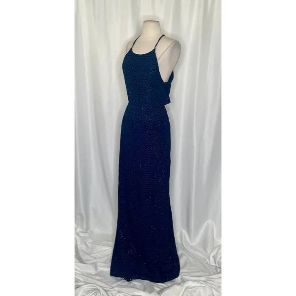 NWT! Calypso St. Barth HOSS INTROPIA Midnight Navy Blue Embellished Dress 36 / 4 - Image 5