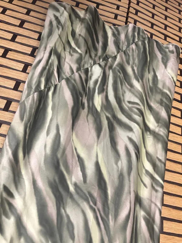 See You Monday Green Zebra Print Midi Skirt Size Large - Image 4