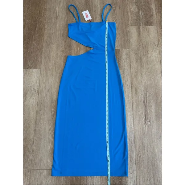 Solid and Striped Cameron Cut Out Midi Dress Blue Size Small MSRP $228 - Image 8
