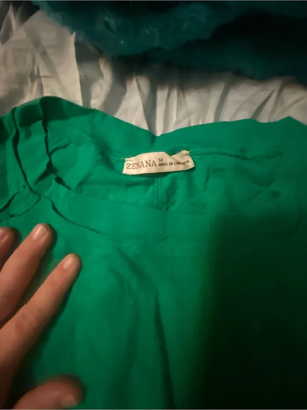 Zenana Outfitters womans Long-Sleeve Crew in Teal Green - Image 4