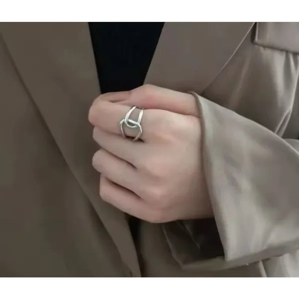 Boutique NEW Unisex Handmade‎ 925 Sterling Silver Knot Band Ring, Adjustable - Image 7