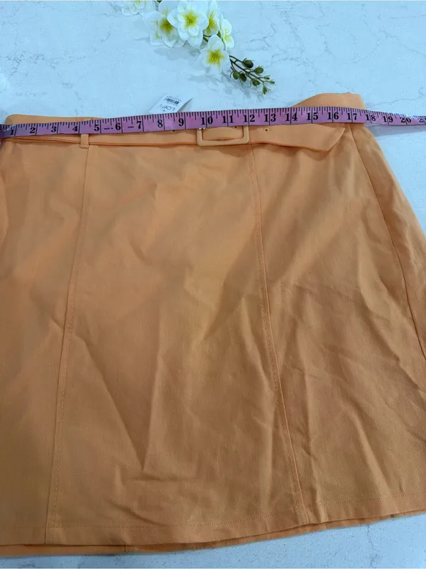 LOFT Peach Belted Mini Skirt - Image 7