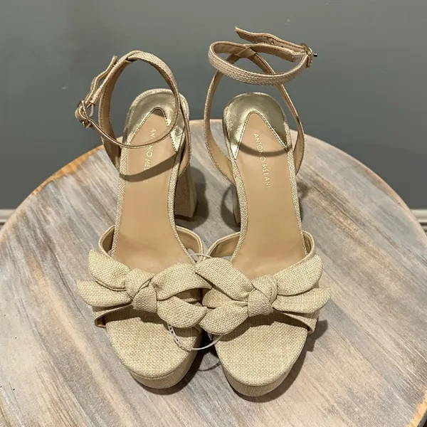 Antonio Melani Bindi Raffia Bow Platform Bow Sandals size 9M New with tags - Image 2