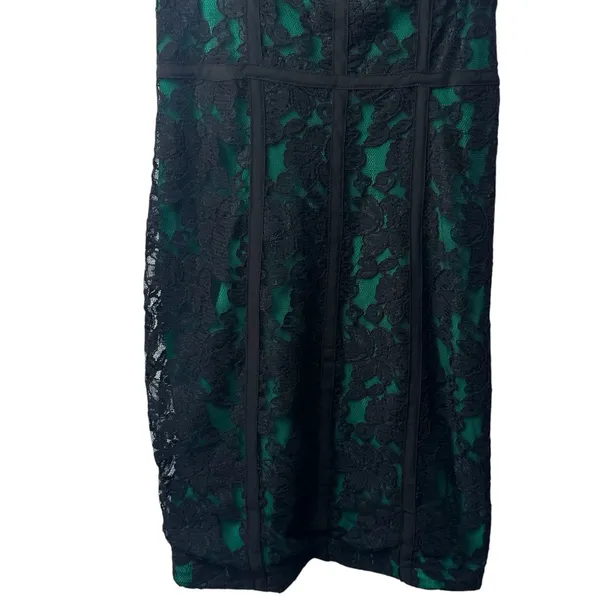 Guess Y2K Inspired Lace Overlay Green Bodycon Dress Party Special Occasion 10 - Image 4