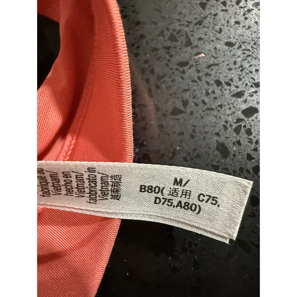 Victoria Sport‎ Coral Pink Cross Back Adjustable Strap Sports Bra Size Medium - Image 5
