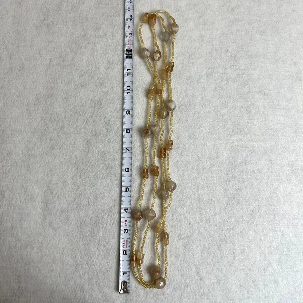 Cream Beaded Necklace - Image 4