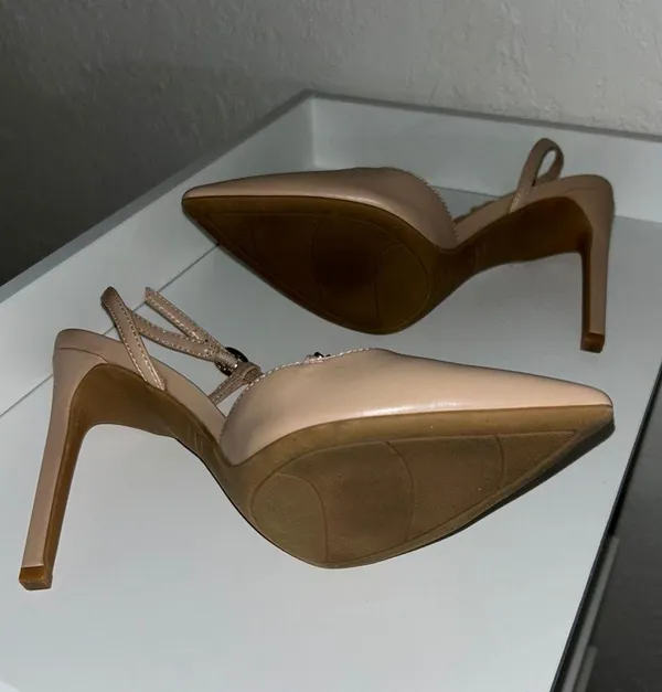 Nine West Nude Strapped Heels - Image 6