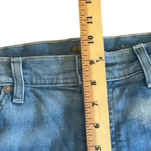 7 For All Mankind Josefina Skinny Boyfriend Distressed Acid Wash Jeans‎ Size 29 Mid Rise - Image 6