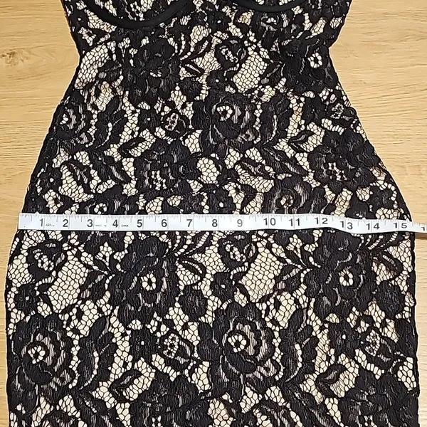 Revamped -1206 NWT‎ Lined Lace Black Dress Medium - Image 8