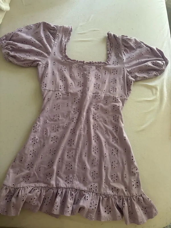 ASOS Purple eyelet dress - Image 2