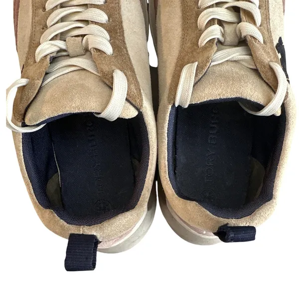 Tory Burch Good Luck Trainer Suede Chunky Sneakers Pink Moon Cream Size 10 - Image 4