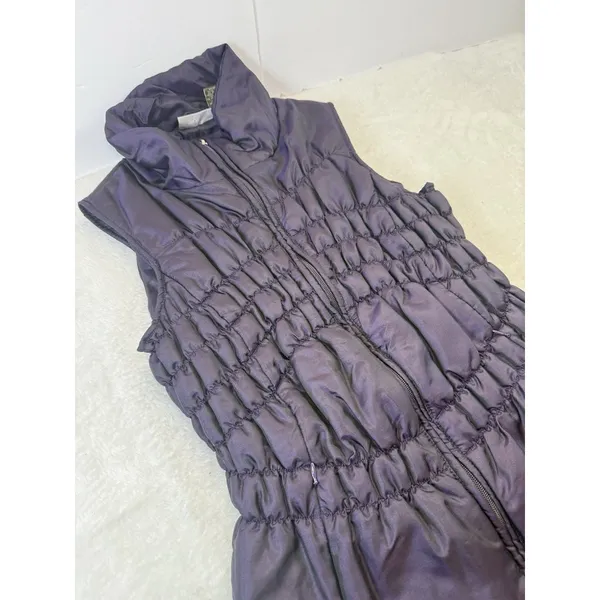 JANE ASHLEY‎ Women’s Purple Puffer Vest Medium Gorpcore Utility Casual - Image 4