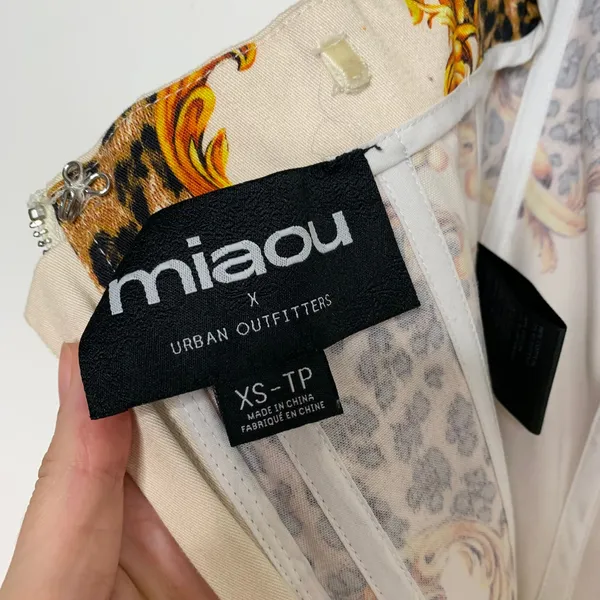 MIAOU X Urban Outfitters Perrie Corset Top Leopard Womens XS - Image 8