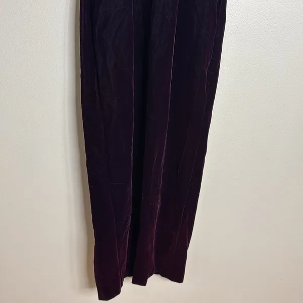 Vtg‎ Jessica McClintock ladies velvet purple dress beaded straps size 7/8 90s - Image 10