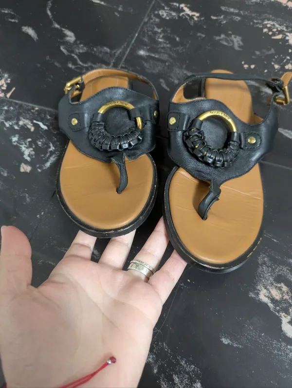 See By Chloè T-Strap Braided Sandals Size 37½ - Image 3