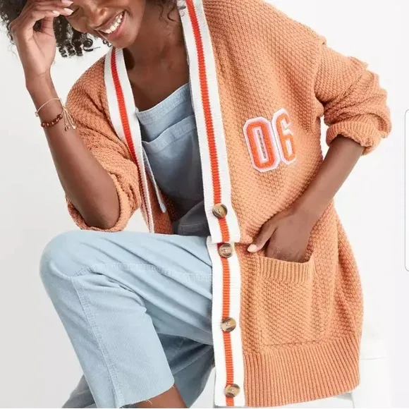 NWOT aerie Oversized Varsity Cardigan small - Image 4