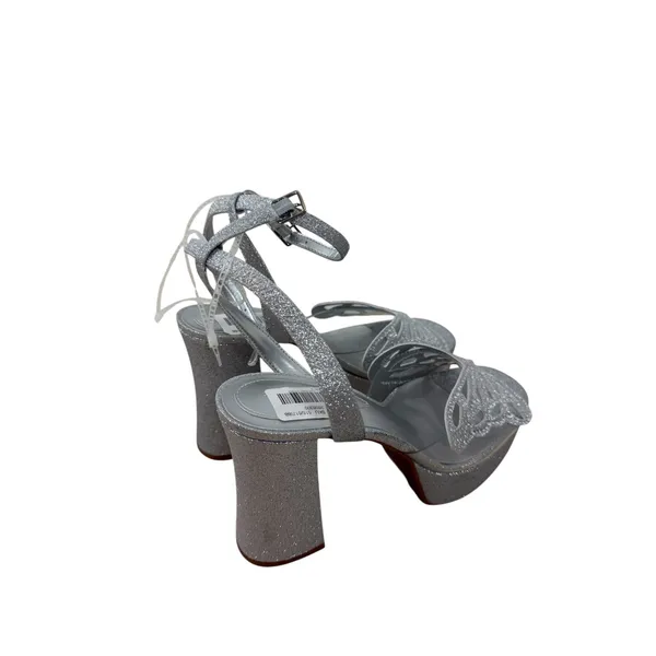 Copper Key Silver Platform Block Heel Sandals Size 9M NWT - Image 2