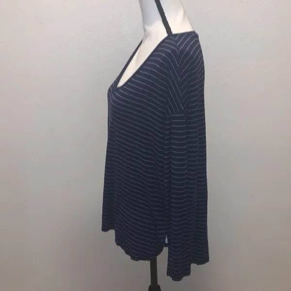 American Eagle soft & sexy blue striped long sleeve top - Image 3