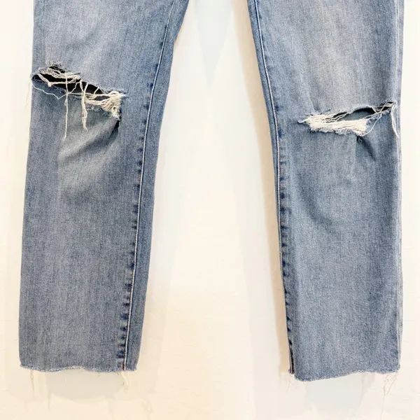 Madewell Boyjean Jeans Size 26‎ Blue Elkhart Wash High Rise Slim Crop Capsule - Image 5