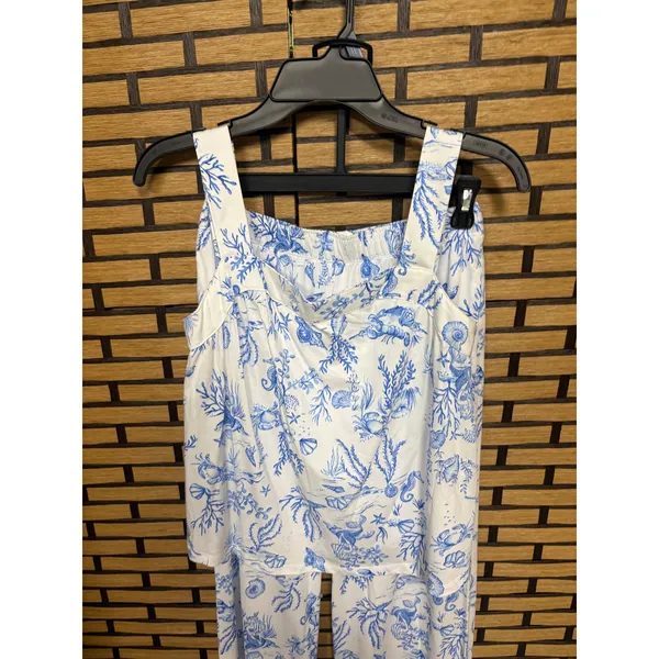 Joyspun White And Blue Ocean Print Pajama Pant Set Size‎ XS - Image 3