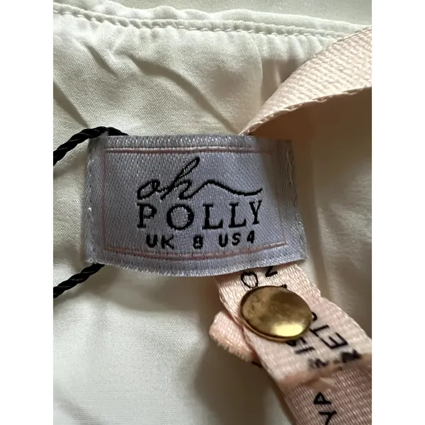 Oh Polly Petula Lace Trim Midaxi Midi Dress in White size 4 New Sleeveless - Image 6