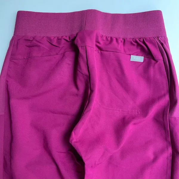 FIGS Boston Slim Jogger Scrub Pants Maroon Purple Size XXS NEW - Image 5