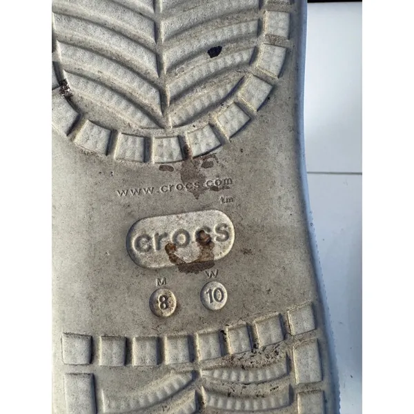 Crocs Classic‎ Crush Clog Bone Women Size 10 Platform Jibbitz Charms Comfort - Image 7