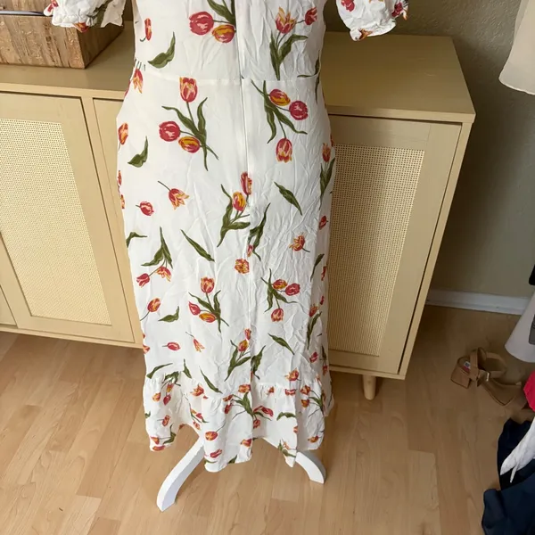 REFORMATION Nantes Dress in the Bianca Tulip Print Midi Size‎ 10 - Image 10