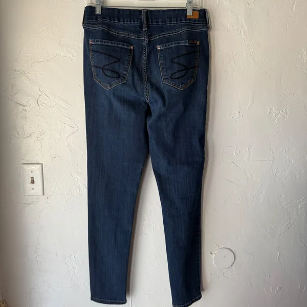 Seven7 Tummyless High Rise Skinny Jeans Dark Wash Women‎ Size 10 - Image 3