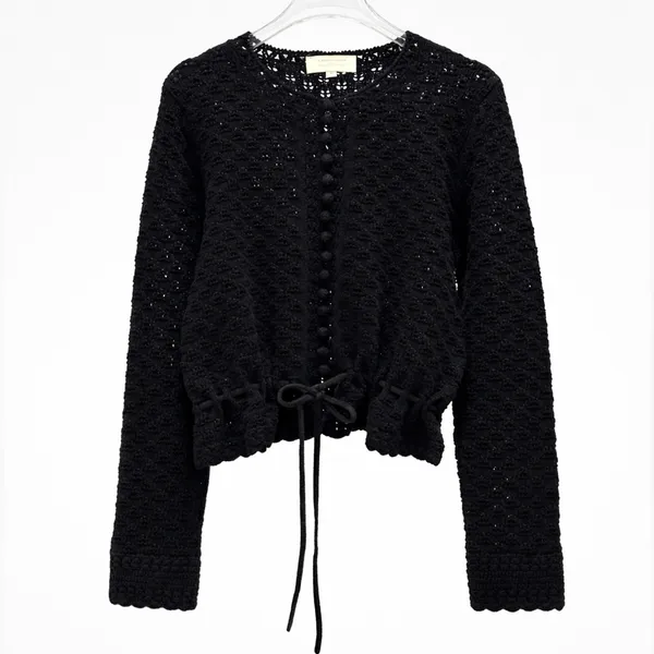 Sezane MARTIE CARDIGAN in Black, M - Image 3