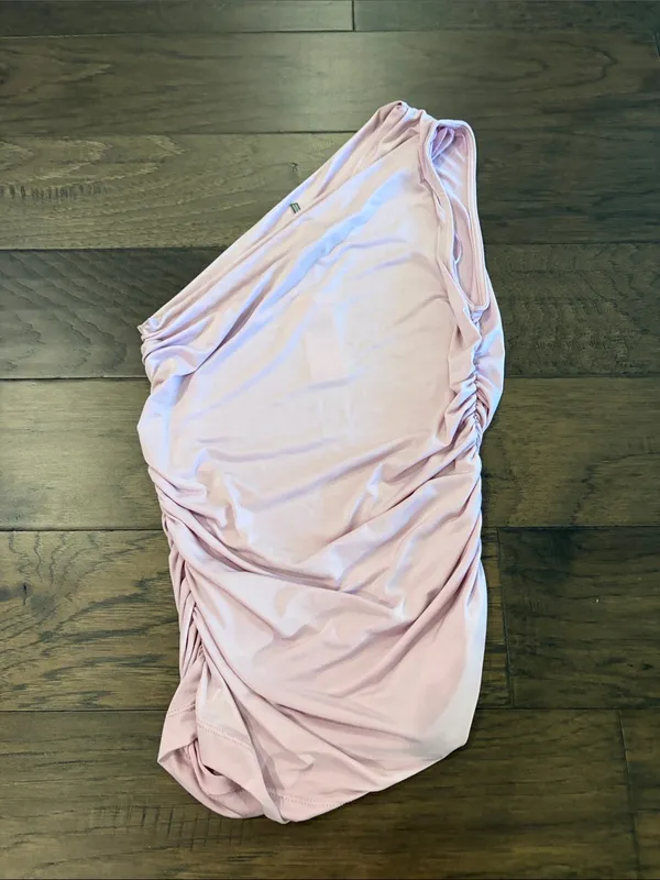 New With Tags Anthropologie Fitted One Shoulder Lilac Top Sz S - Image 7