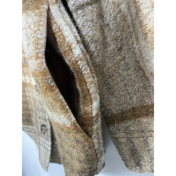 Wilfred Free Aritzia The Ganna Womens Wool Plaid Shacket Jacket M Oversized - Image 9