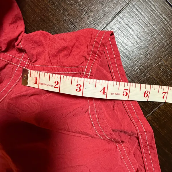 Ocean Pacific‎ OP Red Nylon Board Shorts Vintage Cargo Pocket 9 Surf Coastal Y2K - Image 3