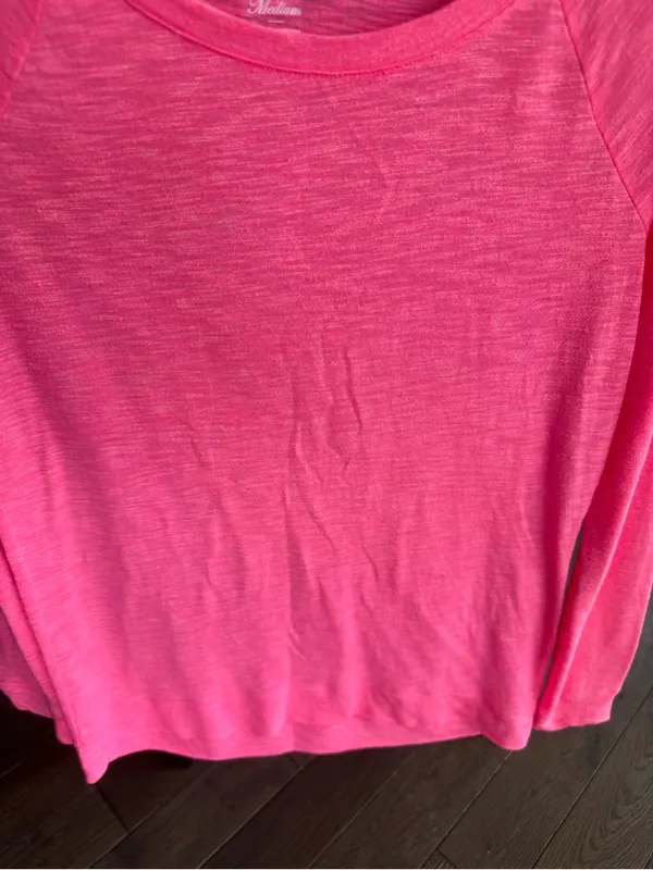 SO Women's Long-Sleeve Scoop Neck Top - Hot Pink - Image 4