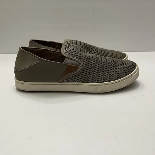 OluKai Shoes Womens 9 Pehuea Tan Slip on Casual Sneaker Loafer ‎ 20271 Beach - Image 3