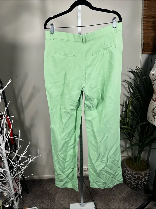 J132. Zara Light Green women’s Dress Pants - Image 3