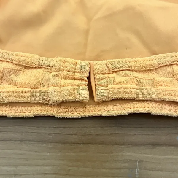 Pacsun Women's Positano‎ Terry Tank Bikini Top Yellow Orange Color Size Small - Image 4