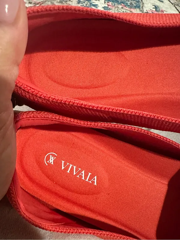Vivaia Round Toe Audrey Dachschund Dog Ballet Flat Slipon Red Shoes US 10.5 - Image 8
